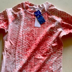 Coral scale medium classic rash guard aka rashie UPF +50